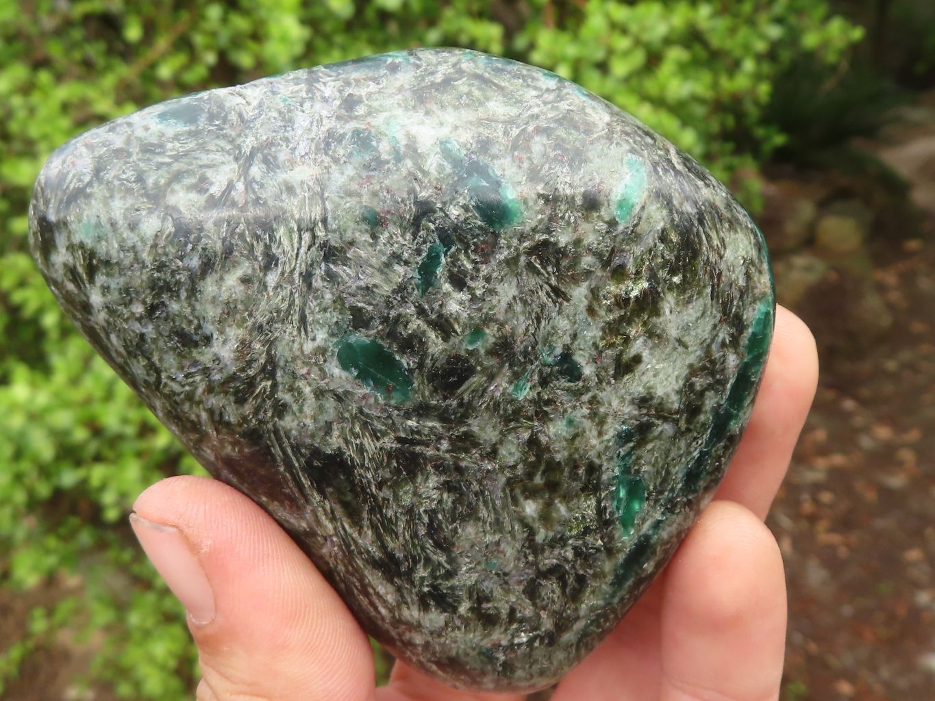 Polished Rare Emerald In Matrix Free Forms  x 3 From Sandawana, Zimbabwe - Toprock Gemstones and Minerals 
