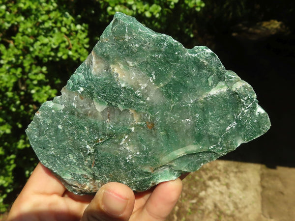 Natural Cobbed Green Jade Specimens  x 12 From Swaziland
