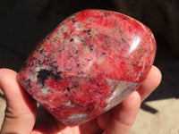 Polished Rare Red Rhodonite Standing Free Forms x 2 From Zimbabwe - Toprock Gemstones and Minerals 
