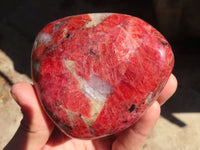 Polished Rare Red Rhodonite Standing Free Forms x 2 From Zimbabwe - Toprock Gemstones and Minerals 