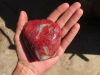 Polished Rare Red Rhodonite Standing Free Forms x 2 From Zimbabwe - Toprock Gemstones and Minerals 