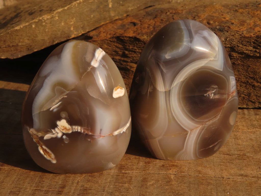 Polished Agate Standing Free Forms x 6 From Madagascar - Toprock Gemstones and Minerals 