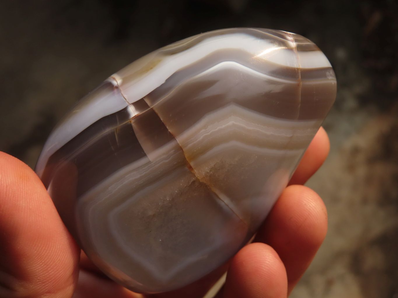 Polished Agate Standing Free Forms x 6 From Madagascar - Toprock Gemstones and Minerals 