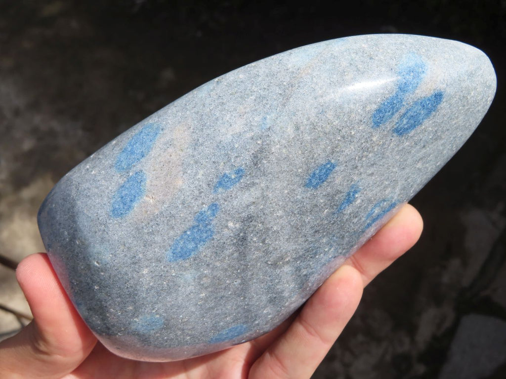 Polished Blue Spotted Spinel Dalmatian Stone Standing Free Form x 1 From Madagascar - TopRock