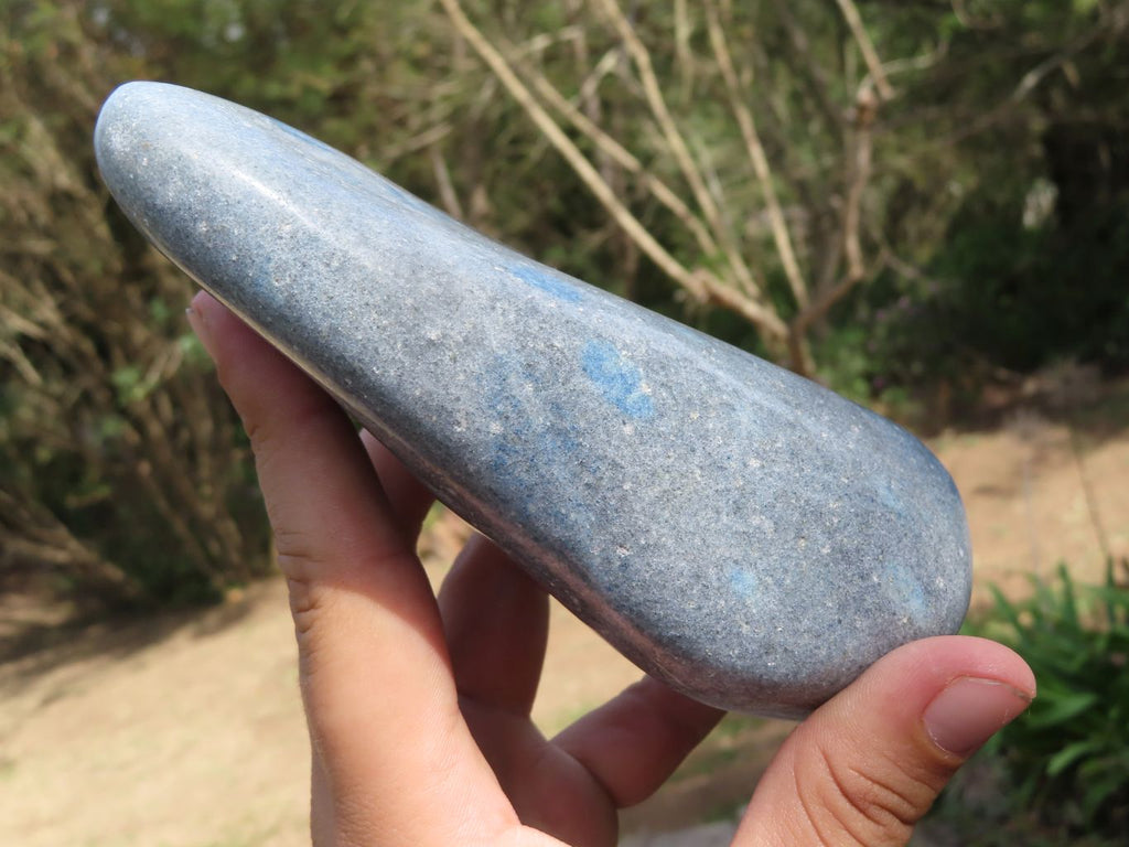 Polished Blue Spotted Spinel Dalmatian Stone Standing Free Form x 1 From Madagascar - TopRock