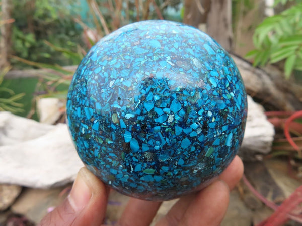 Polished Chrysocolla Conglomerate Sphere x 1 From Congo - TopRock