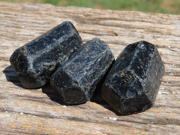 Natural Alluvial terminated Black Tourmaline Crystals x 35 From Karoi, Zimbabwe - TopRock