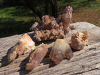 Natural Red Hematoid Phantom Quartz Clusters / Crystals  x 5 From Karoi, Zimbabwe - TopRock