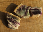 Polished Watermelon Fluorite Slices  x 12 From Namibia - Toprock Gemstones and Minerals 