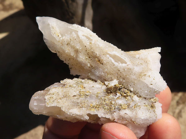Natural Drusi Quartz Coated Calcite Spearhead Crystals  x 12 From Alberts Mountain, Lesotho - Toprock Gemstones and Minerals 