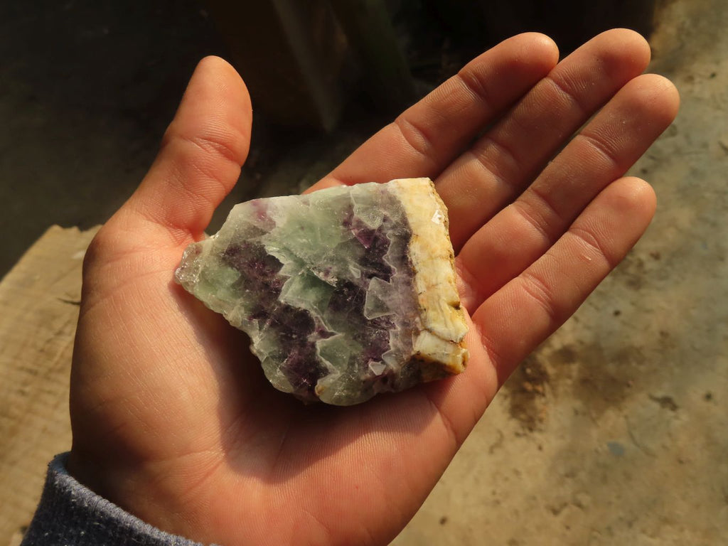 Polished Watermelon Fluorite Slices  x 12 From Namibia - Toprock Gemstones and Minerals 