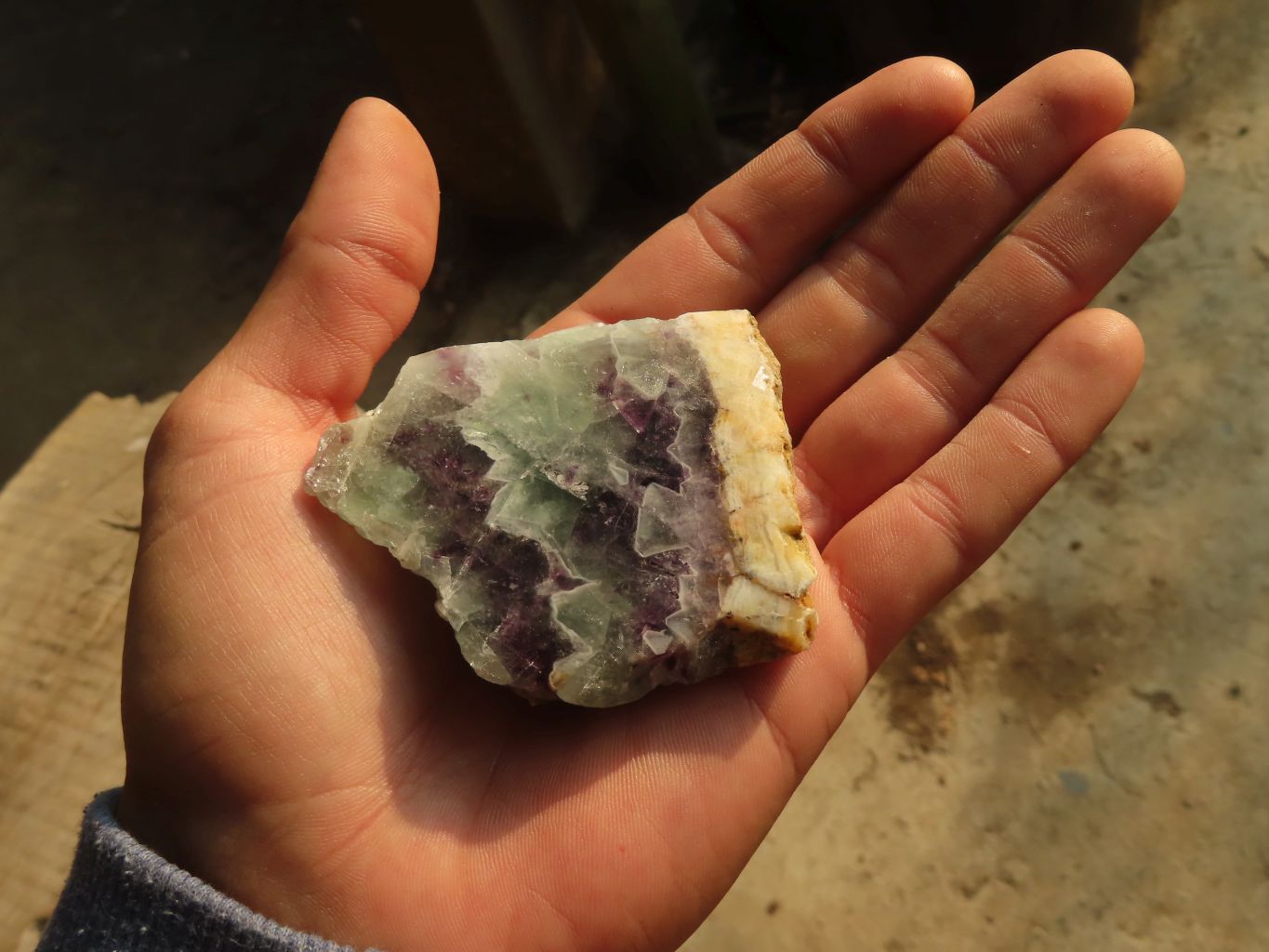 Polished Watermelon Fluorite Slices  x 12 From Namibia - Toprock Gemstones and Minerals 