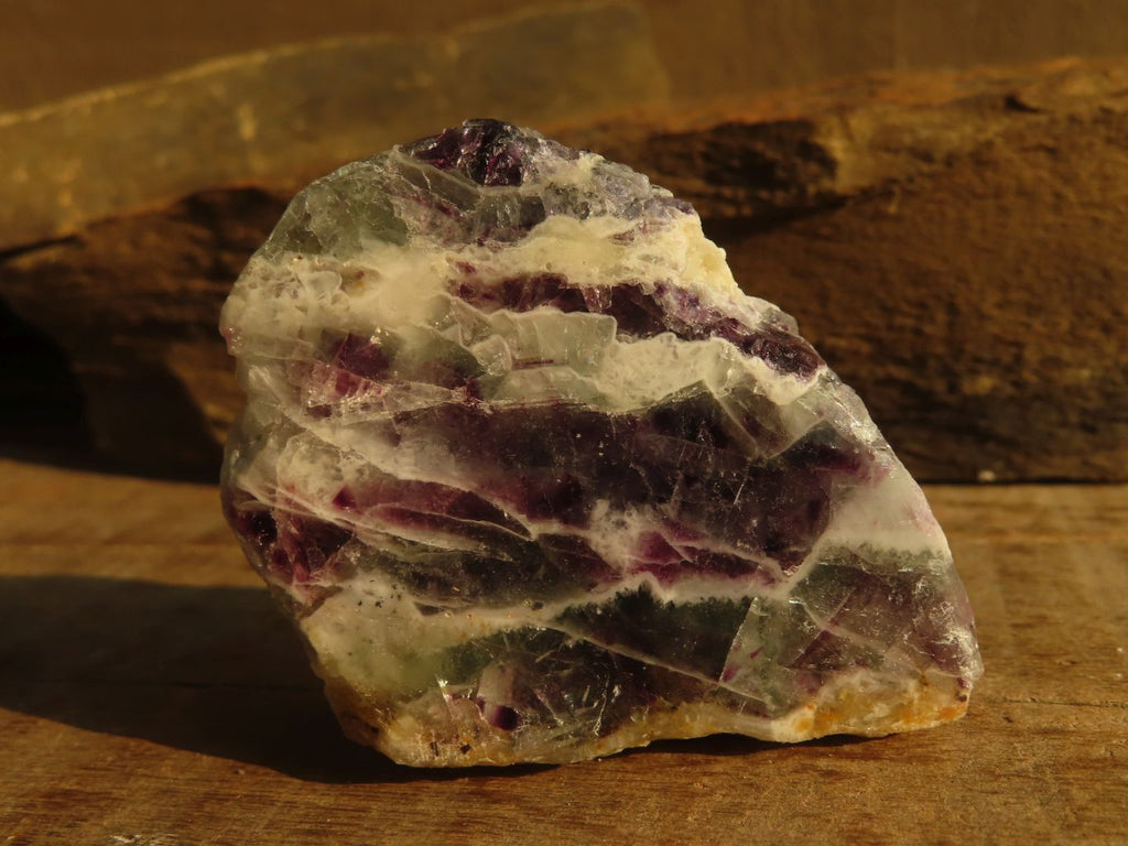 Polished Watermelon Fluorite Slices  x 12 From Namibia - Toprock Gemstones and Minerals 