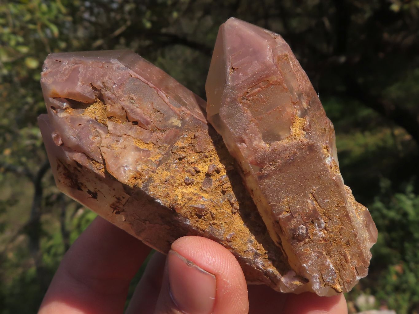 Natural Red Hematoid Phantom Quartz Clusters / Crystals  x 5 From Karoi, Zimbabwe - TopRock