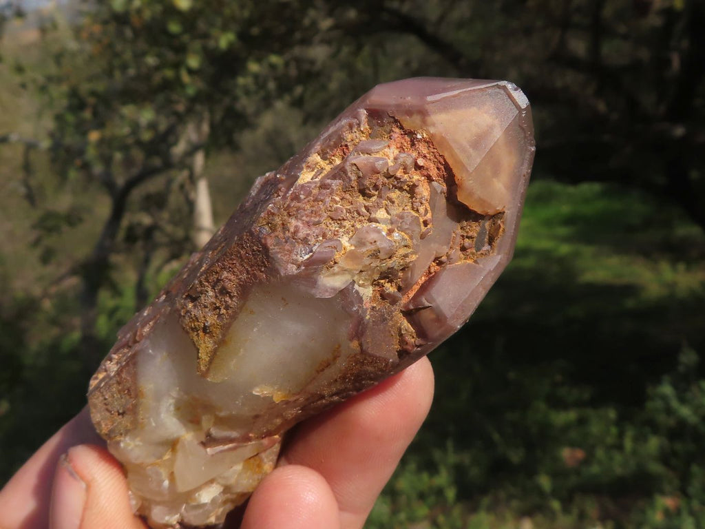 Natural Red Hematoid Phantom Quartz Clusters / Crystals  x 5 From Karoi, Zimbabwe - TopRock