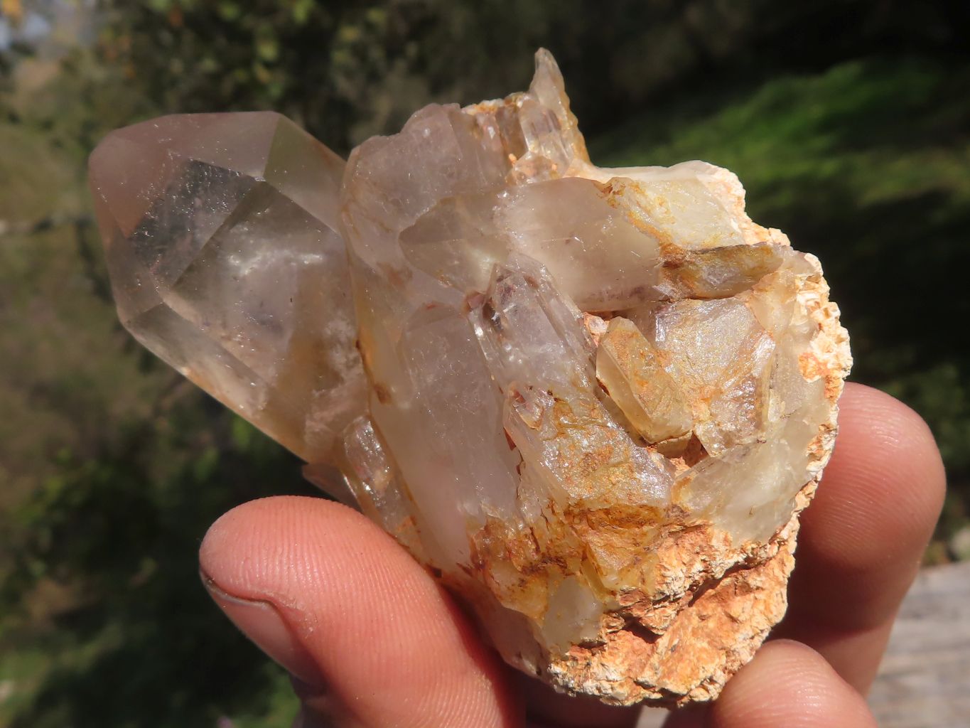 Natural Red Hematoid Phantom Quartz Clusters / Crystals  x 5 From Karoi, Zimbabwe - TopRock