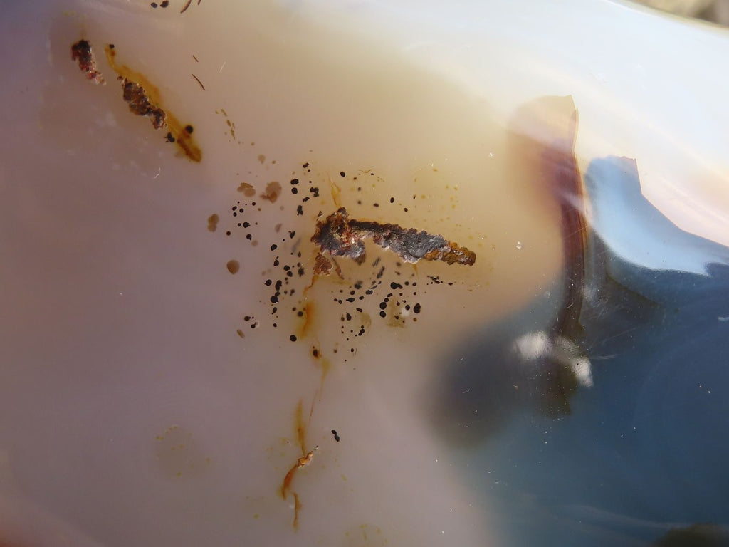 Polished Groovy Agate Standing Free Forms x 2 From Madagascar - Toprock Gemstones and Minerals 