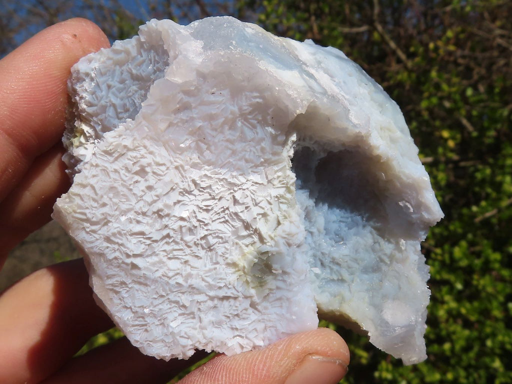 Natural Etched Blue Chalcedony Specimens  x 24 From Nsanje, Malawi - Toprock Gemstones and Minerals 
