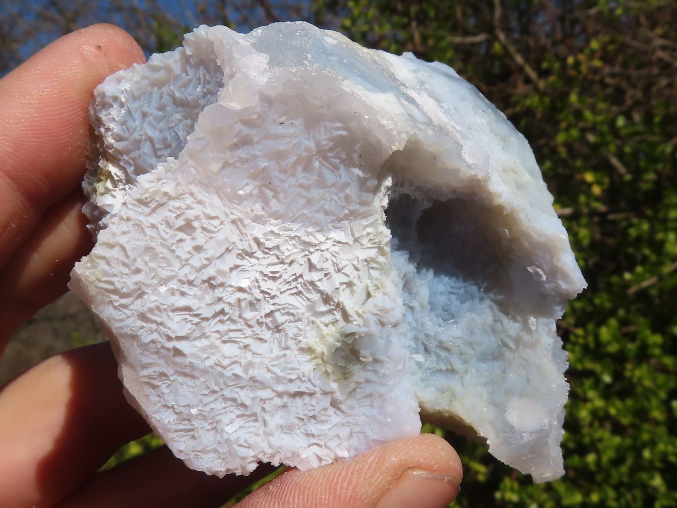 Natural Etched Blue Chalcedony Specimens  x 24 From Nsanje, Malawi - Toprock Gemstones and Minerals 