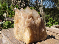 Natural White Phantom Smokey Quartz Clusters  x 2 From Luena, Congo - Toprock Gemstones and Minerals 