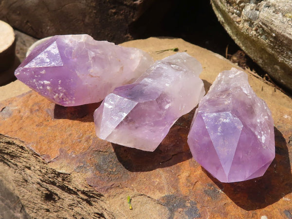 Natural Single Jacaranda Amethyst Crystals  x 24 From Mumbwa, Zambia - Toprock Gemstones and Minerals 