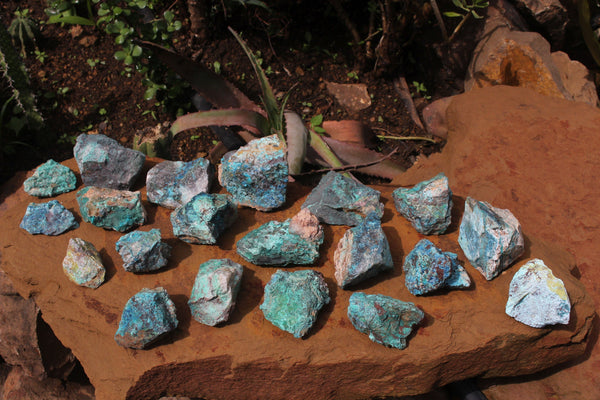 Natural Medium Sized Shattuckite Cobbed Pieces - sold per 5 kg Lot - From Kaokoveld, Namibia - TopRock