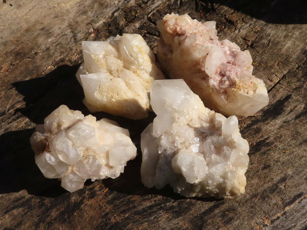 Natural Pineapple Candle Quartz Crystals x 4 From Madagascar - TopRock