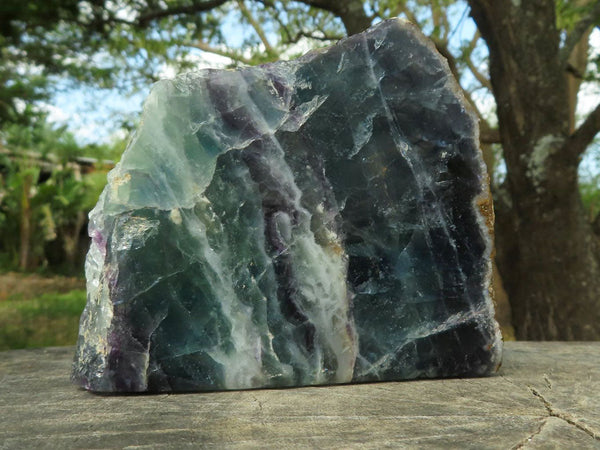 Polished Watermelon Fluorite Standing Slabs  x 2 From Uis, Namibia - TopRock