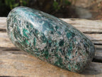Polished Rare Emerald Mica In Matrix Standing Free Forms x 2 From Mutoko, Zimbabwe - Toprock Gemstones and Minerals 