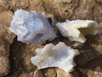 Natural Etched Blue Chalcedony Specimens  x 35 From Nsanje, Malawi - Toprock Gemstones and Minerals 