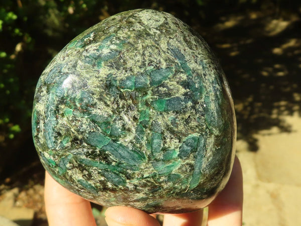 Polished Green Emerald In Matrix Standing Free Forms  x 2 From Sandawana, Zimbabwe - TopRock