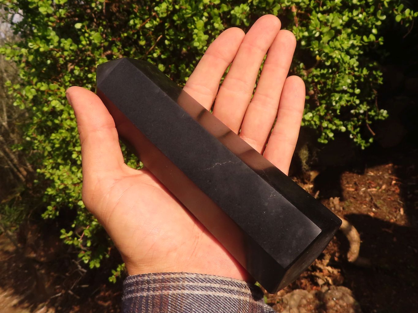 Polished Black Basalt Points  x 3 From Antsirabe, Madagascar - Toprock Gemstones and Minerals 