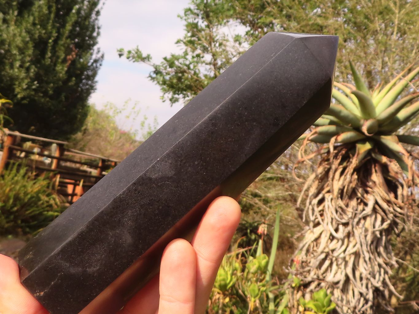 Polished Black Basalt Points  x 3 From Antsirabe, Madagascar - Toprock Gemstones and Minerals 