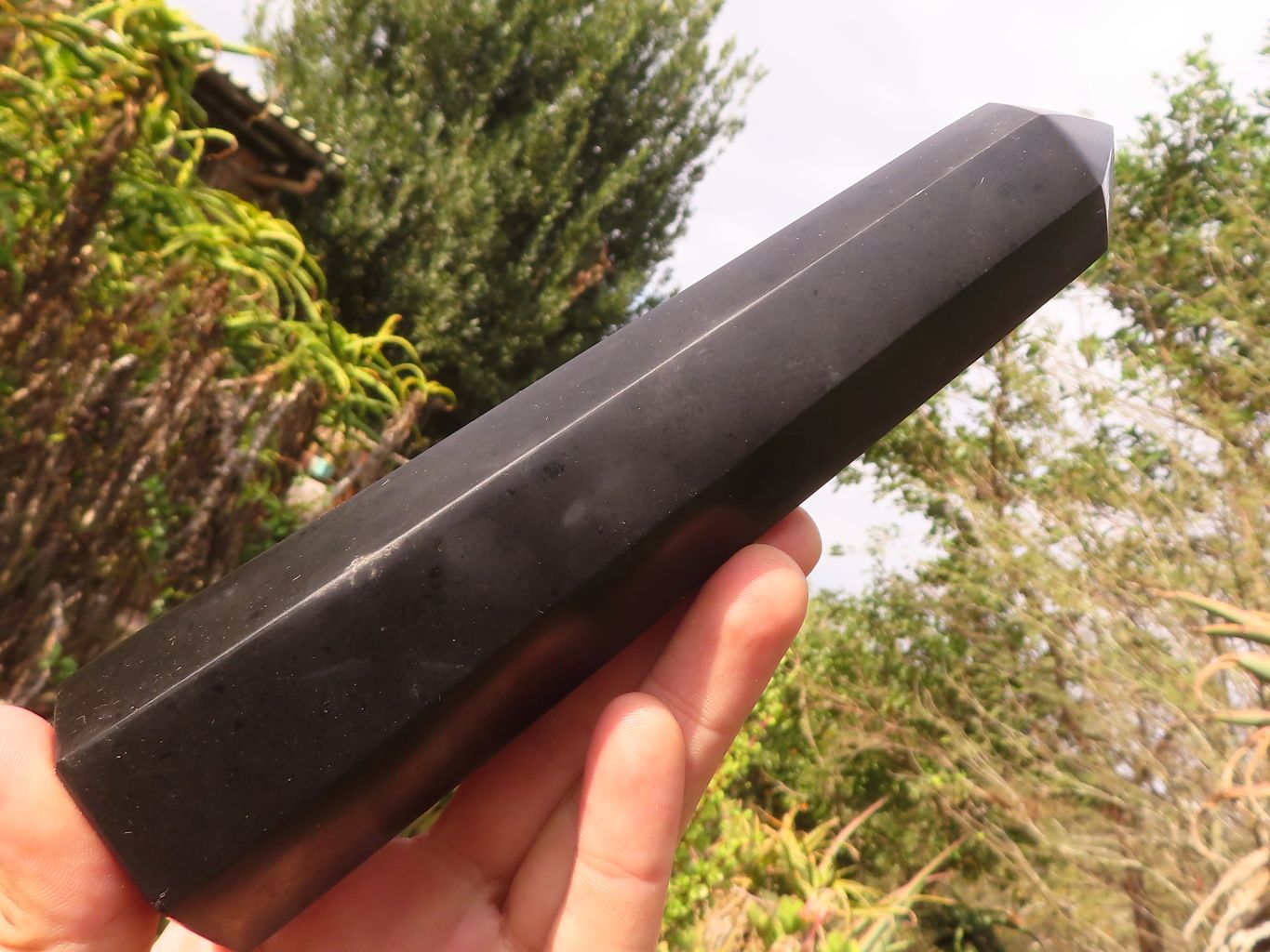 Polished Black Basalt Points  x 3 From Antsirabe, Madagascar - Toprock Gemstones and Minerals 