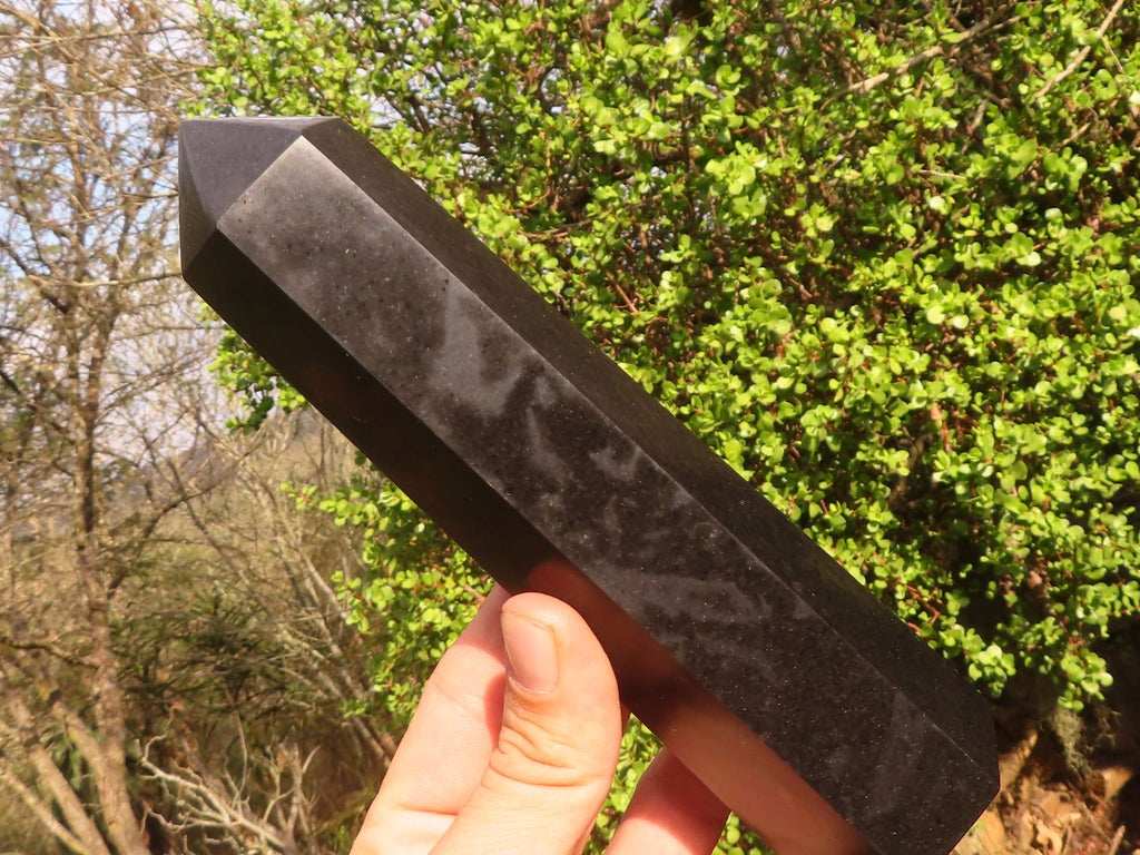 Polished Black Basalt Points  x 3 From Antsirabe, Madagascar - Toprock Gemstones and Minerals 