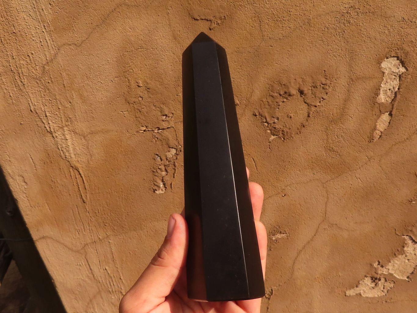 Polished Black Basalt Points  x 3 From Antsirabe, Madagascar - Toprock Gemstones and Minerals 