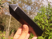 Polished Black Basalt Points  x 3 From Antsirabe, Madagascar - Toprock Gemstones and Minerals 