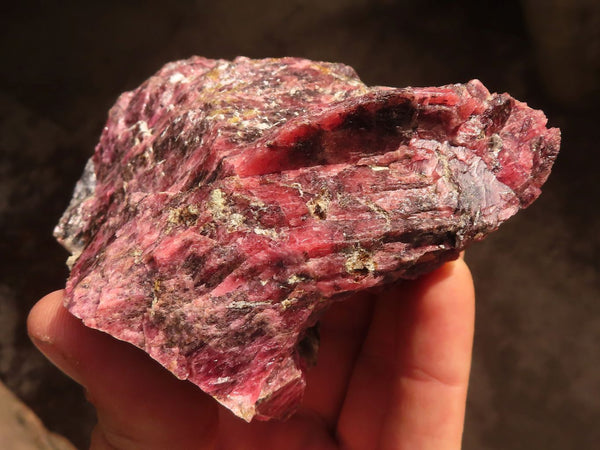 Natural Rare Cobbed Rhodonite Specimens  x 3 From Zimbabwe - Toprock Gemstones and Minerals 