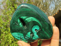 Polished Malachite Free Forms x 3 From Kolwezi, Congo - Toprock Gemstones and Minerals 