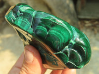 Polished Malachite Free Forms x 3 From Kolwezi, Congo - Toprock Gemstones and Minerals 