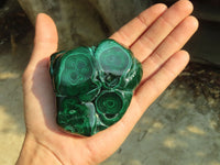 Polished Malachite Free Forms x 3 From Kolwezi, Congo - Toprock Gemstones and Minerals 