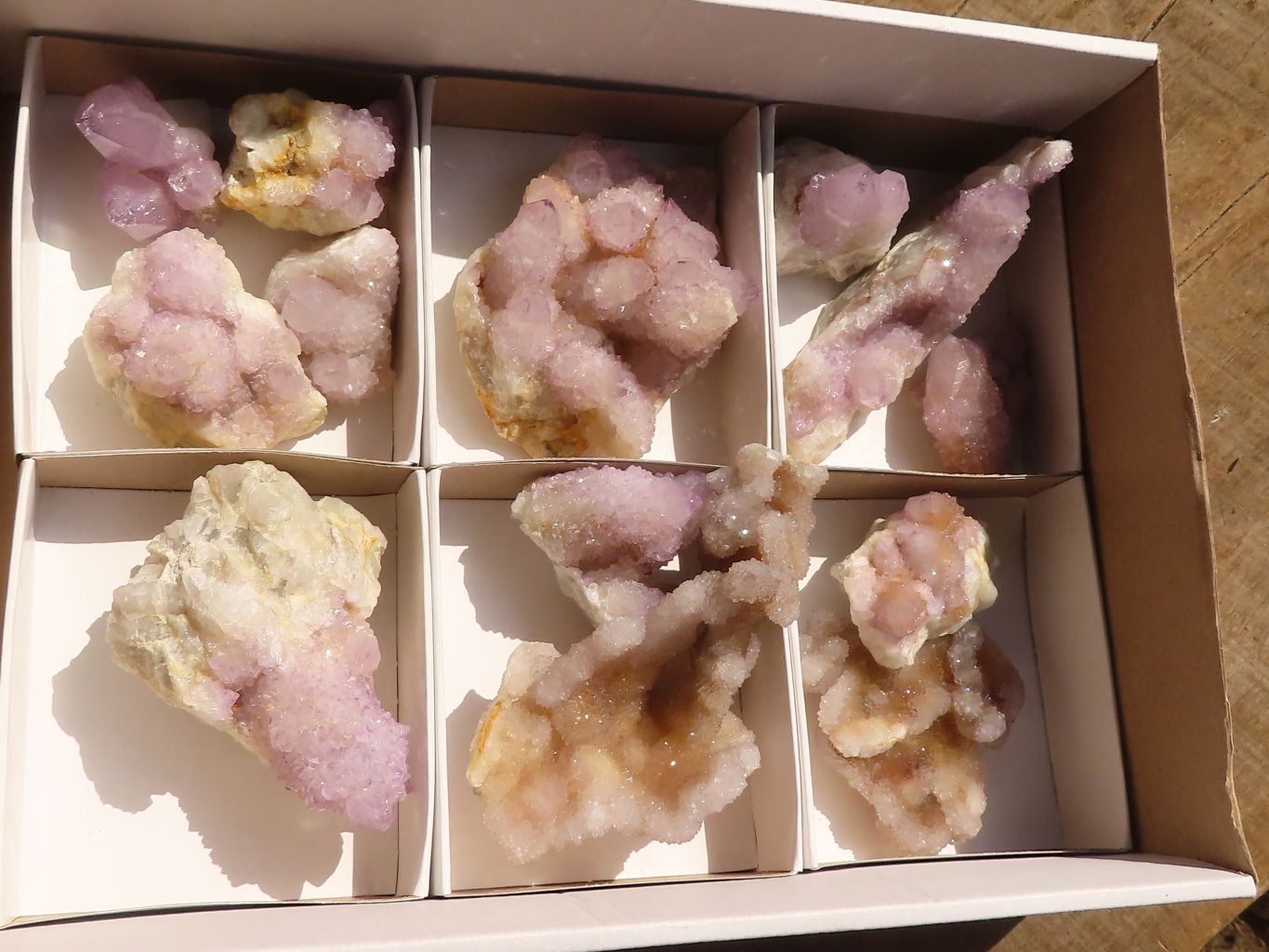 Natural Spirit Amethyst Quartz Clusters x 13 From Boekenhouthoek, South Africa - Toprock Gemstones and Minerals 