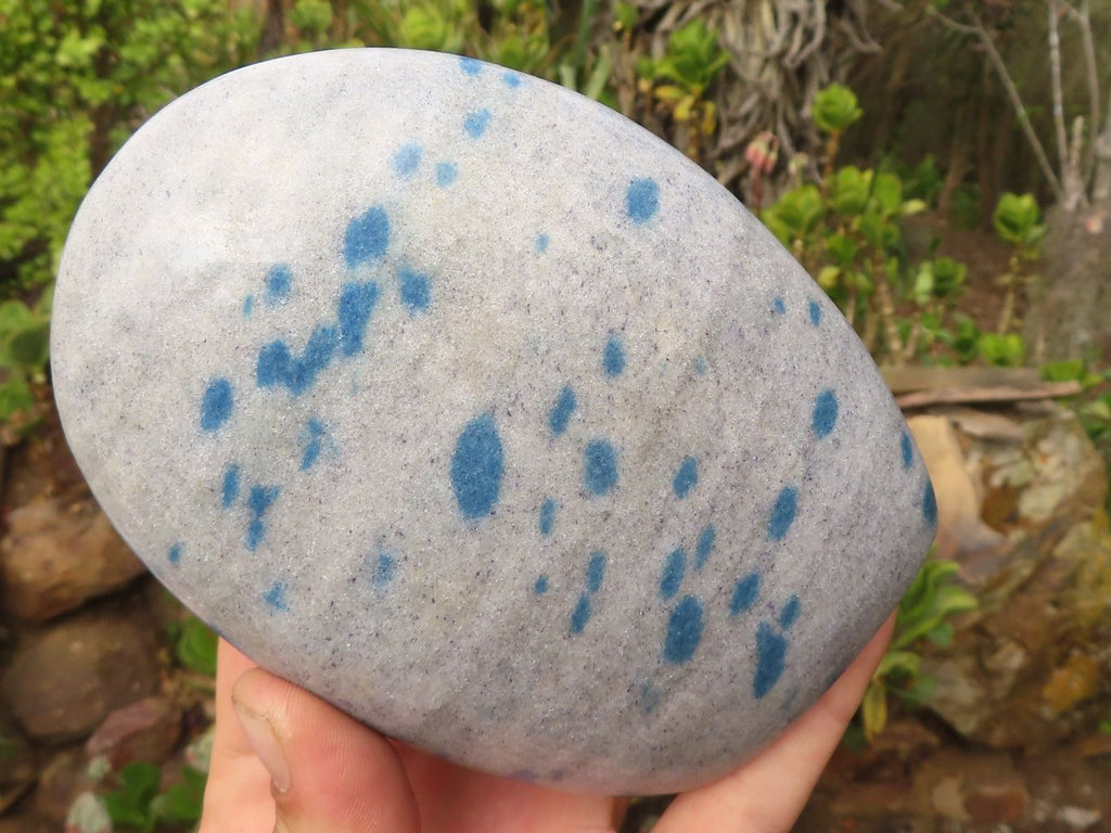 Polished Blue Spotted Spinel Quartz Free Forms  x 2 From Madagascar - Toprock Gemstones and Minerals 