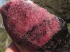 Polished Half Polished Pink & Black Rhodonite Pieces x 4 From Ambindavato, Madagascar - TopRock