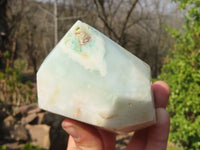 Polished Blue Smithsonite Aragonite Points x 2 From Congo - Toprock Gemstones and Minerals 