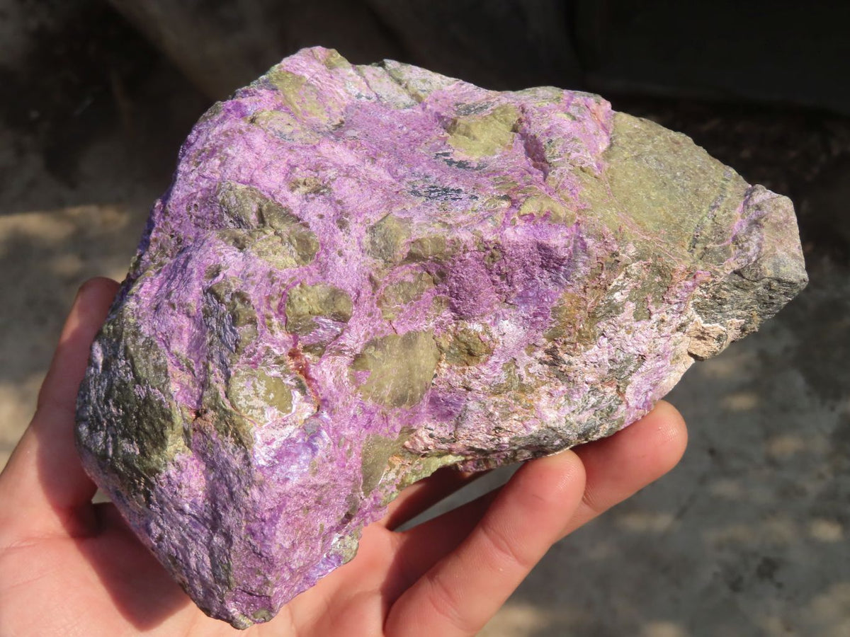 Natural Rough Stichtite & Serpentine Specimens x 2 From Barberton, South Africa - Toprock Gemstones and Minerals 