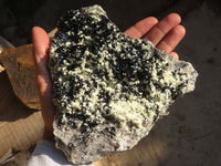Natural Schorl Black Tourmaline Specimens  x 2 From Erongo, Namibia - Toprock Gemstones and Minerals 