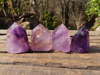 Polished Small Window Amethyst Points x 12 From Ankazobe, Madagascar - Toprock Gemstones and Minerals 
