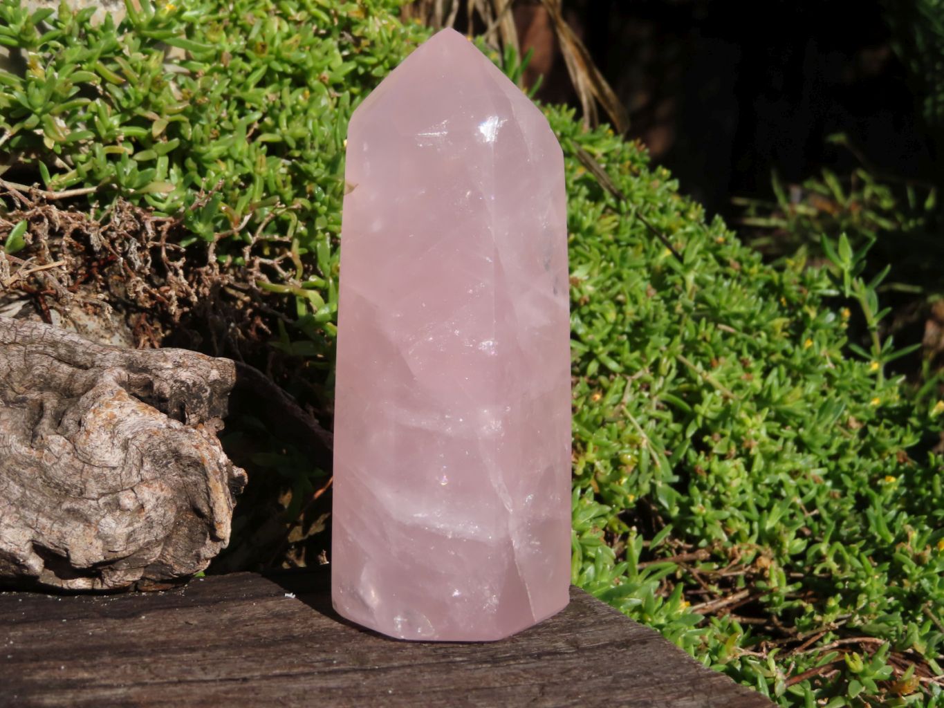 Polished Beautiful Pink Rose Quartz Towers x 3 From Madagascar - TopRock