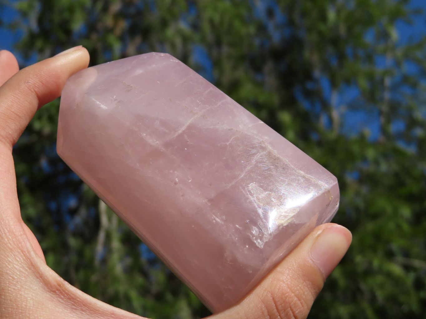 Polished Beautiful Pink Rose Quartz Towers x 3 From Madagascar - TopRock